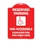 Signmission Reserved Parking Van Accessible $100-$500 Fine Tow Away Zone With Graphic, A-DES-RW-1824-22986 A-DES-RW-1824-22986 - alternate 1